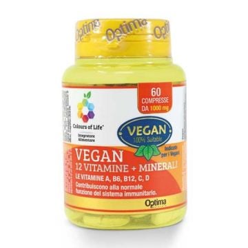 VEGAN 60 cps | Integratore Multivitaminico e Multiminerali | OPTIMA NATURALS - Colours of Life