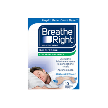 Breathe Right Balsamici 10  pz | cerotti balsamici congestione nasale | EFAS