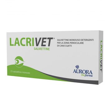 LACRIVET | Salviettine zona perioculare da 15 pezzi | AURORA BIOFARMA