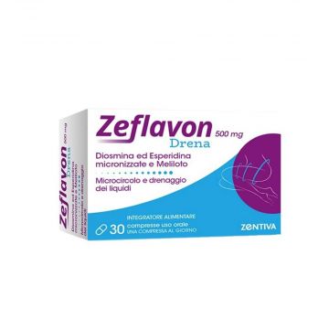 Zeflavon Drena 30 compresse | Integratore drenaggio e microcircolo | ZENTIVA