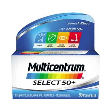 Select 50+ 90 cps | Integratore vitamine e minerali over 50 | MULTICENTRUM