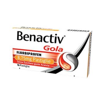 BENACTIV  Gola 8,75 mg | 16 Pastiglie Gusto Arancia