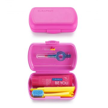 SET TRAVEL PINK | Set da viaggio dentifricio e spazzolino | CURAPROX