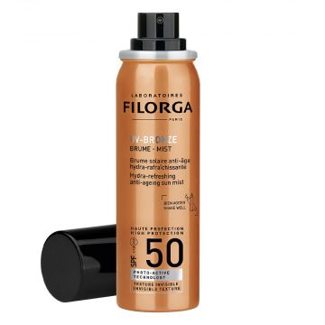 Brume Mist Spf 50+ Uv Bronze 60 ml | Spray solare antietà rinfrescante | FILORGA Solari