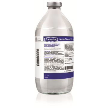 SODIO CLORURO 0,9% | Soluzione fisiologica per infusione 500ml | EUROSPITAL 