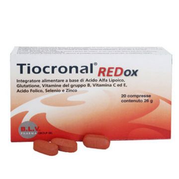 TIOCRONAL REDOX | Integratore per lo stress ossidativo 20 compresse | B.L.V. PHARMA GROUP