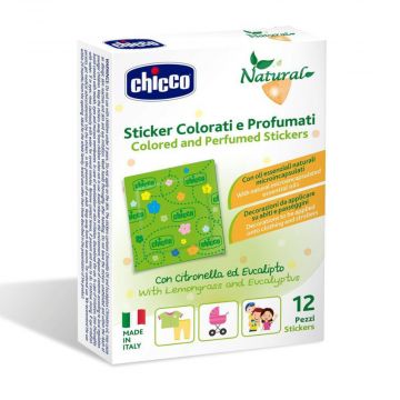 Cerotti profumati e colorati 12 pz | Stickers repellenti zanzare | CHICCO Natural