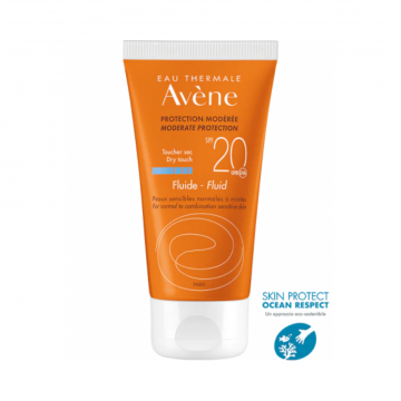 Crema Solare Invisibile Spf 20 50 ml | Protezione Moderata viso | AVENE Solari