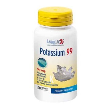 POTASSIUM 99 100 tav|  Integratore alimentare di potassio | LONGLIFE