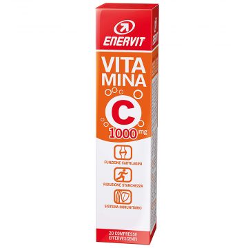 Vitamina C 1000 20 cpr effervescenti | Integratore immunostimolante e antiage | ENERVIT Sport