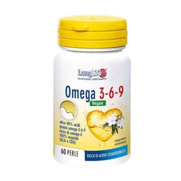 VEGAN OMEGA 3 6 9 Integratore di Ahiflower 60 PERLE | LONGLIFE