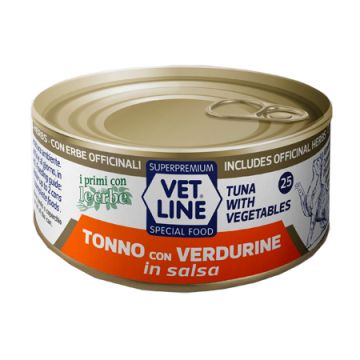 Tonno con verdurine in salsa | Cibo umido gatto | VET LINE