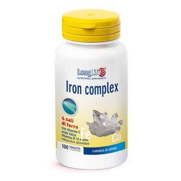 IRON COMPLEX 100 Tavolette | Integratore di Ferro | LONGLIFE