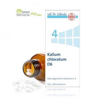 4 KALIUM CHLORATUM D6 | Clorato di Potassio 200 Cpr | SCHWABE Sali Dr.Schussler