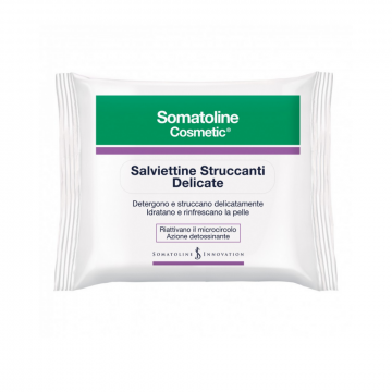 Salviette Struccanti Delicate 20 pezzi | Idratano e rinfrescano | SOMATOLINE COSMETIC
