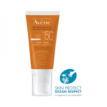 Crema Solare Spf 50+ 50 ml | Protezione Molto Alta Senza Profumo | AVENE Solari