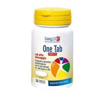 One Tab Complete 30 tav | Integratore multivitaminico ad alto dosaggio | LONGLIFE