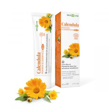 Calendula pomata 50 ml | Trattamento di eritemi e scottature | BIOS LINE Pomate Eudermiche Bio