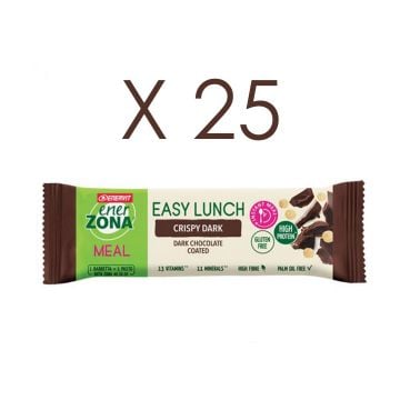 EASY LUNCH CRISPY DARK BOX 25 PZ | Barretta Pasto Sostitutivo 58g | ENERZONA