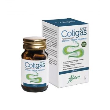 Coligas Fast 50 capsule | Integratore gonfiore addominale | ABOCA