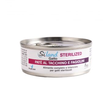 Tacchino e fagiolini 85 g | Mangime umido completo gatti sterilizzati | SILAND