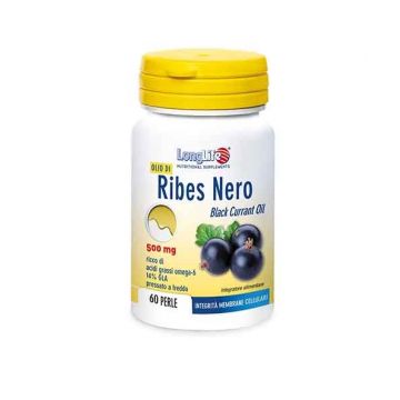 OLIO DI RIBES NERO Omega 6 60 perle | Integratore Dermatiti, Acne | LONGLIFE