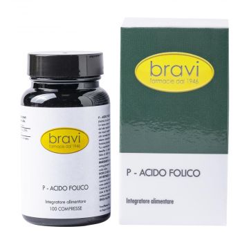 P - Acido Folico 100 compresse | Integratore gravidanza | BRAVI