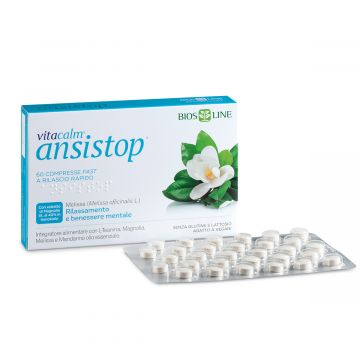 Ansistop 60 cpr | Integratore per il benessere mentale | BIOS LINE Vitacalm