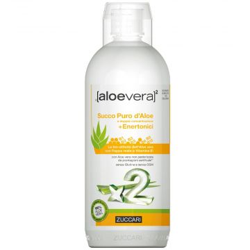 SUCCO PURO D'ALOE + ENERTONICI 1000 ml | Aloe con Pappa Reale e Vitamine gruppo B | ZUCCARI - Aloe Vera