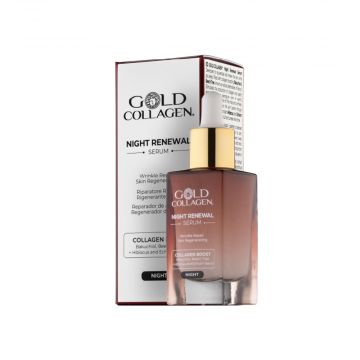 Night Renewal Serum 30 ml | Siero notte alternativa vegetale al retinolo | GOLD COLLAGEN