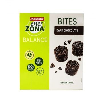 BITES Dark Chocolate | Snack di Soia al Cioccolato Fondente 5 Buste | ENERZONA