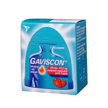 GAVISCON 250 mg + 133,5 mg | 16 Compresse Masticabili Fragola