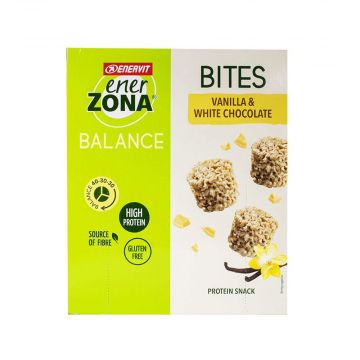 BITES Vanilla&White Chocolate | Snack di Soia gusto Vaniglia 5 Buste | ENERZONA