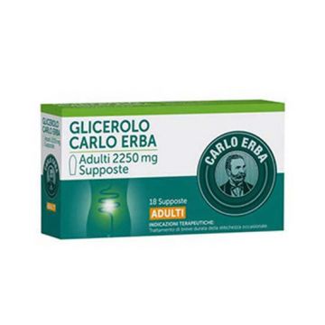 CARLO ERBA 2250 mg ADULTI | 18 Supposte Glicerolo