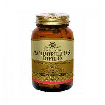 Acidophilus Bifido 60 cps | Integratore fermenti lattici | SOLGAR