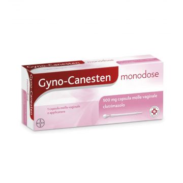 GYNOCANESTEN Monodose | 1 Capsula molle vaginale 500 mg clotrimazolo, con applicatore