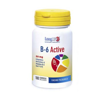 B 6 ACTIVE 100 Compresse | Integratore di vitamina B6 20 mg | LONGLIFE