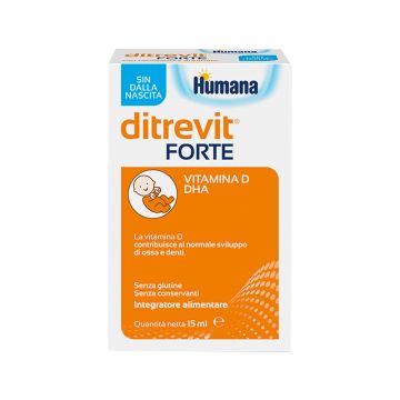 Ditrevit Forte gocce 15 ml | Vitamina D e DHA per Bambini | HUMANA