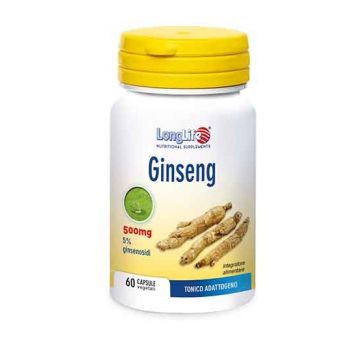 GINSENG 60 cps | Integratore Tonico Adattogeno | LONGLIFE