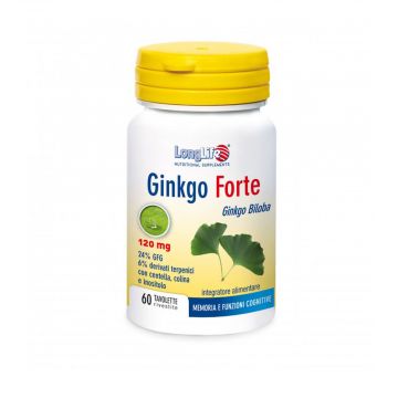 GINKGO FORTE  60 tav | Integratore per la Memoria | LONGLIFE