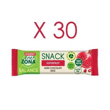 SNACK 40-30-30 SUPERFRUIT Box 30 pezzi | Barretta 25 g in box da 30 | ENERZONA