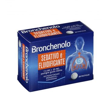Bronchenolo Sedativo e Fluidificante | 20 Pastiglie gusto menta