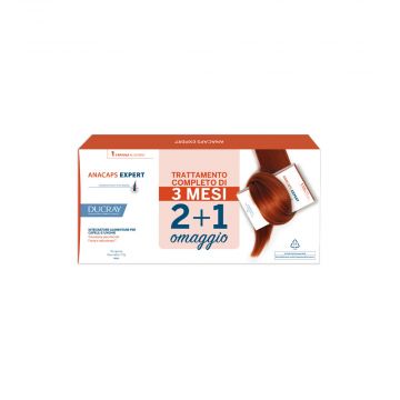 Anacaps Expert 3x30cps capelli unghie| Trattamento 2 mesi + 1 omaggio | DUCRAY