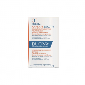 Anacaps Reactiv 30 cps | Integratore caduta occasionale capelli | DUCRAY