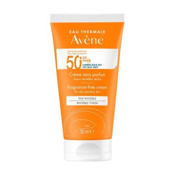 Crema Solare Spf 50+ 50 ml | Protezione Molto Alta Senza Profumo | AVENE Solari