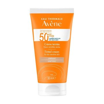 Crema Solare Colorata Spf 50+ 50 ml | Protezione Molto Alta | AVENE Solari