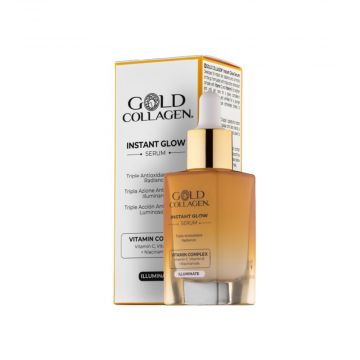 Instant Glow Serum 30 ml | Siero illuminante antiossidante giorno | GOLD COLLAGEN