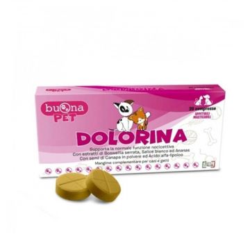 Dolorina 20 cpr masticabili | Mangime complementare funzione nocicettiva cane e gatto | BUONAPET