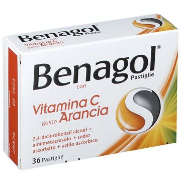 BENAGOL con Vitamina C | 36 Pastiglie gusto arancia
