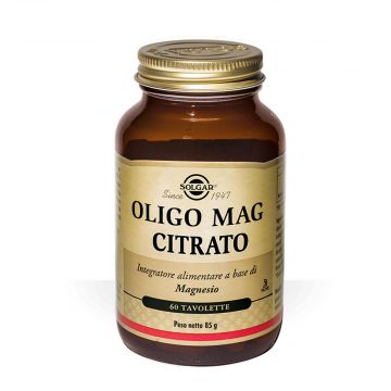 Oligo Mag Citrato 60 Tavolette | Integratore di Magnesio | SOLGAR